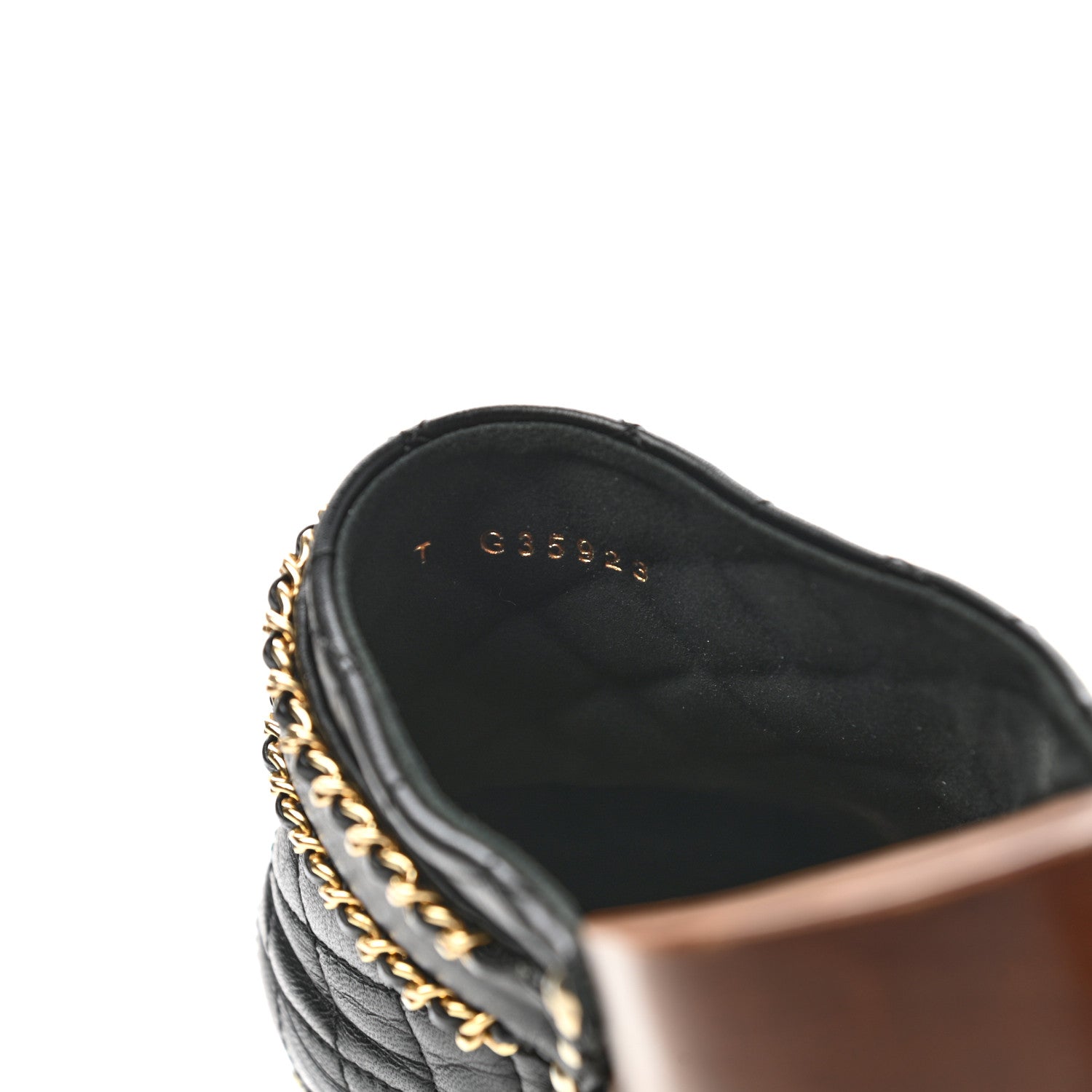 Chanel Lambskin Quilted Chain Clog Mules 38 Black 8 of 15