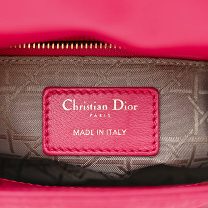 Christian Dior Lambskin Cannage Mini Lady Dior Fuchsia 6 of 15
