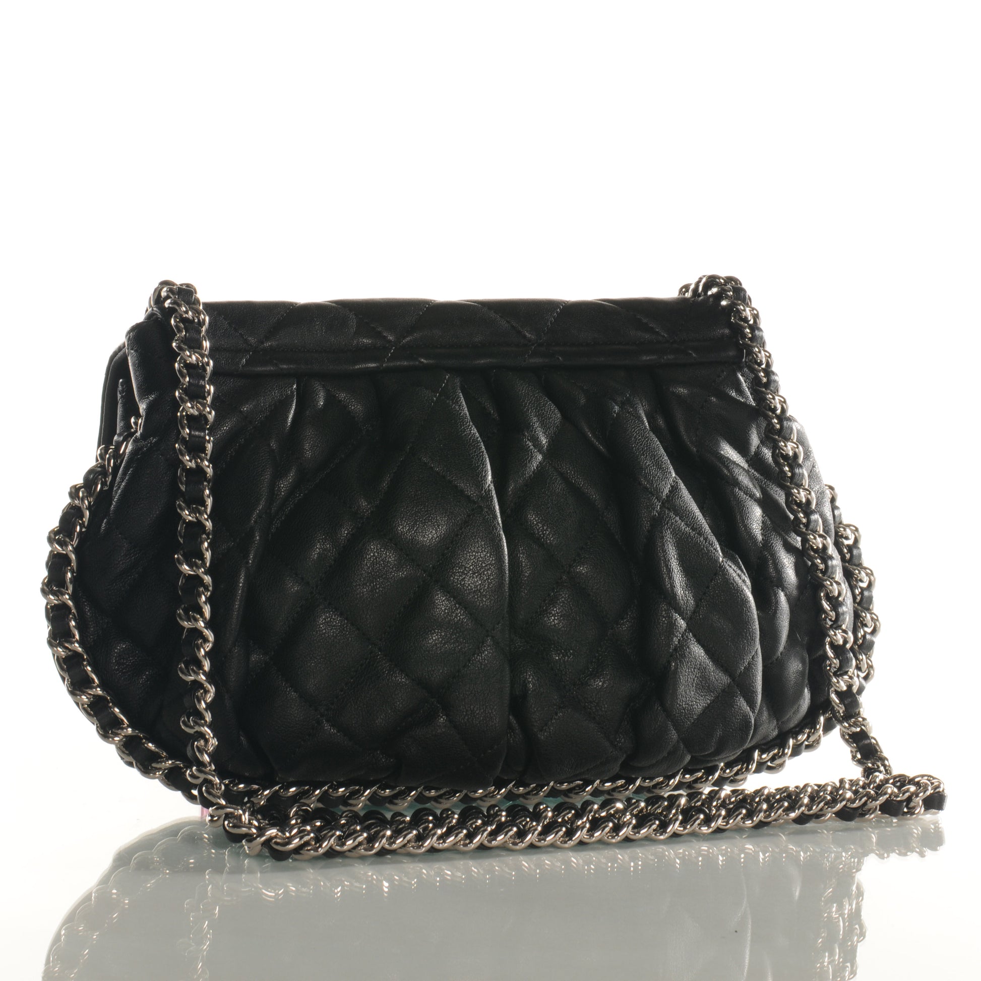 Chanel Lambskin Chain Around Medium Messenger Bag Black 3 of 8