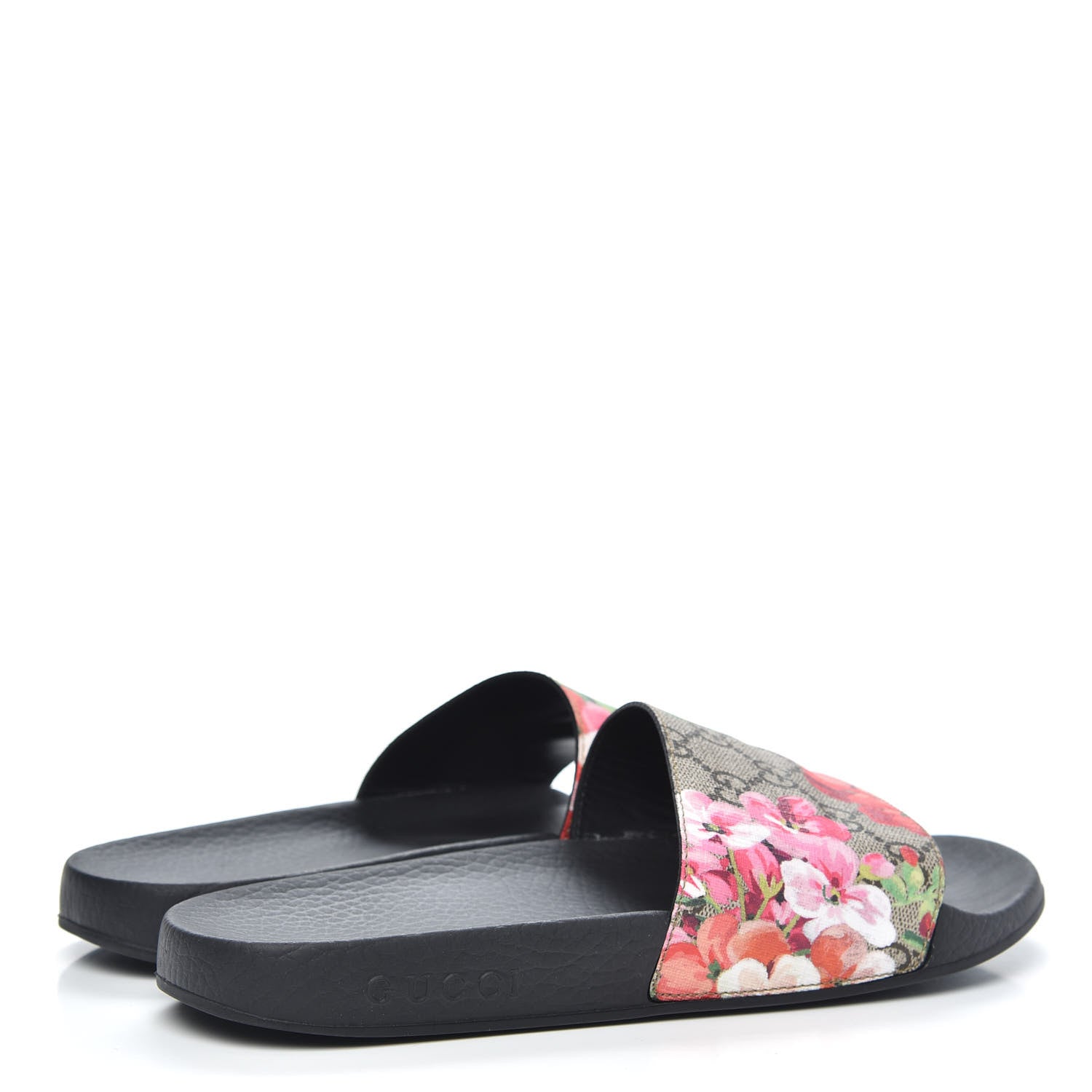 Gucci GG Supreme Monogram Blooms Slide Sandals 39 Beige Multicolor 4 of 8