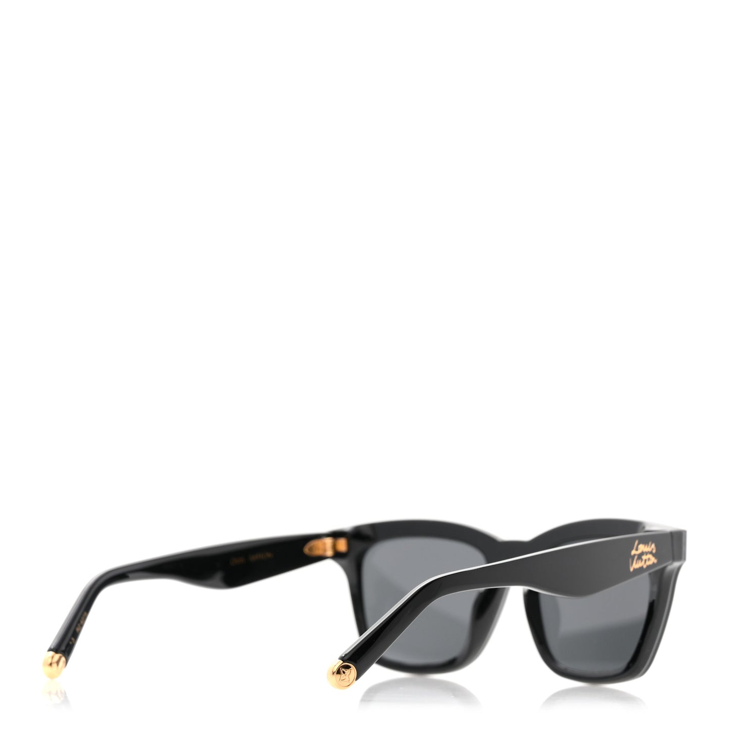 Acetate Nylon LV Script Square Sunglasses Z2970W Black