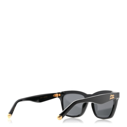Louis Vuitton Acetate Nylon LV Script Square Sunglasses Z2970W Black 4 of 8
