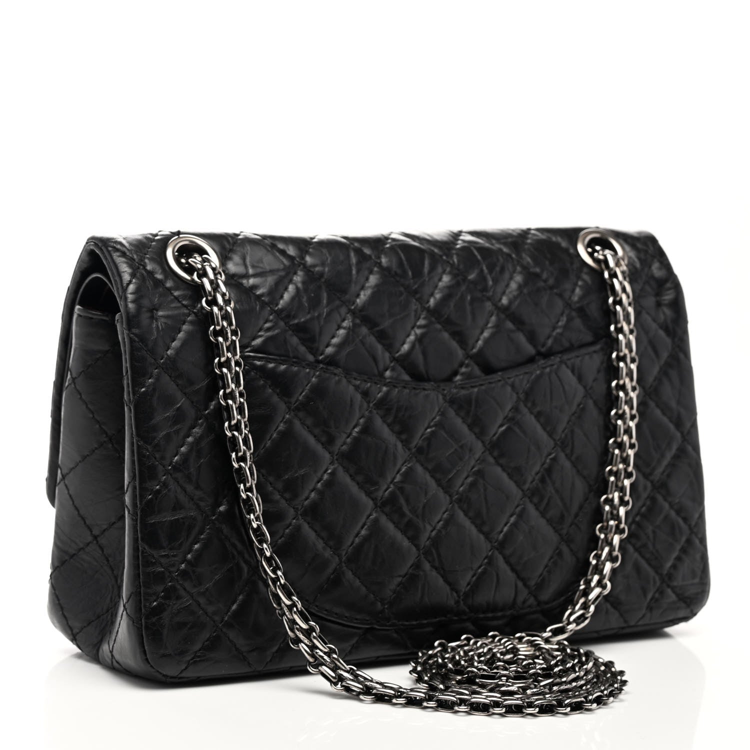 Chanel Aged Calfskin Quilted 2.55 Reissue 225 Flap Black 3 of 11
