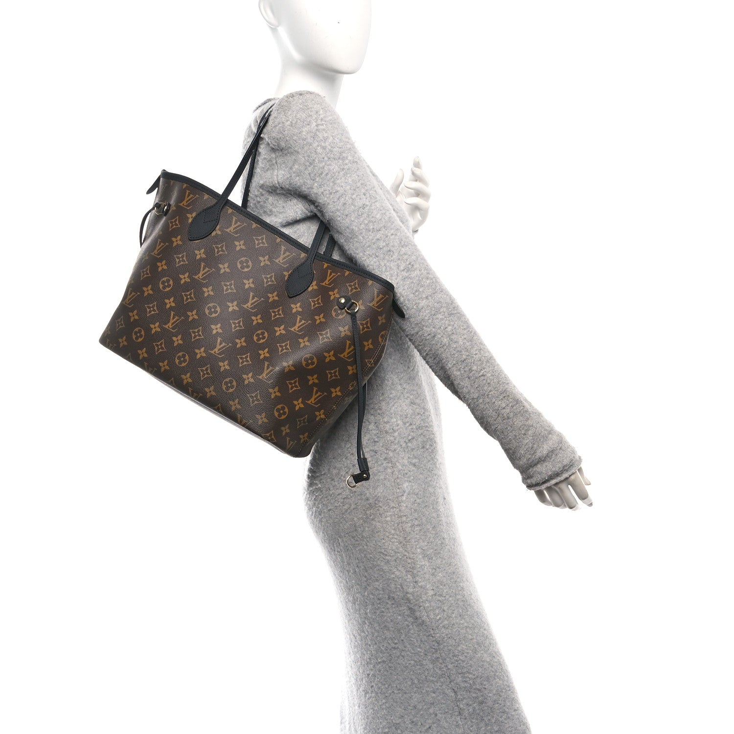 Louis Vuitton Monogram Calfskin Neo Neverfull Inside Out MM Black 2 of 17