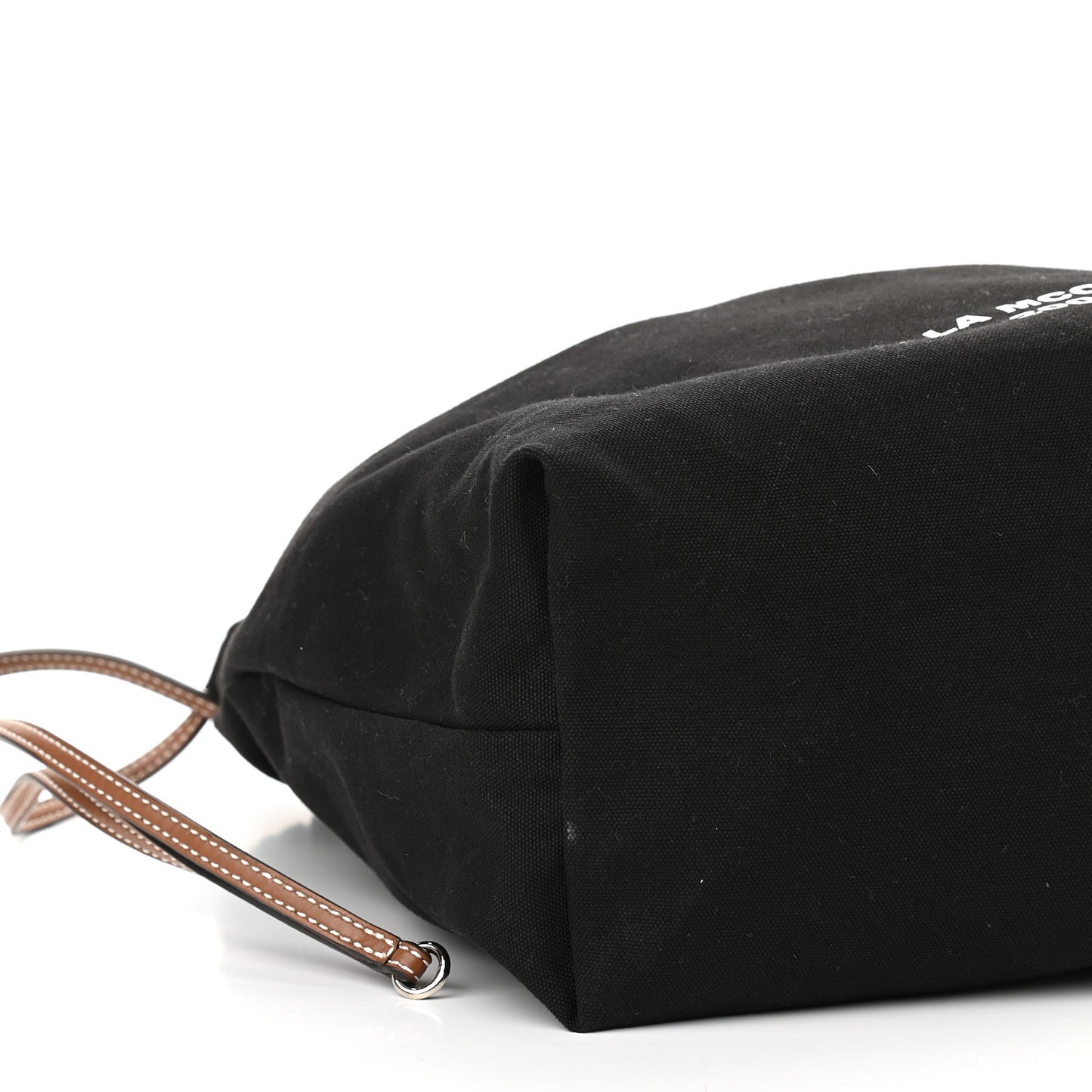 Canvas Printed Drawstring Tote Bag Black