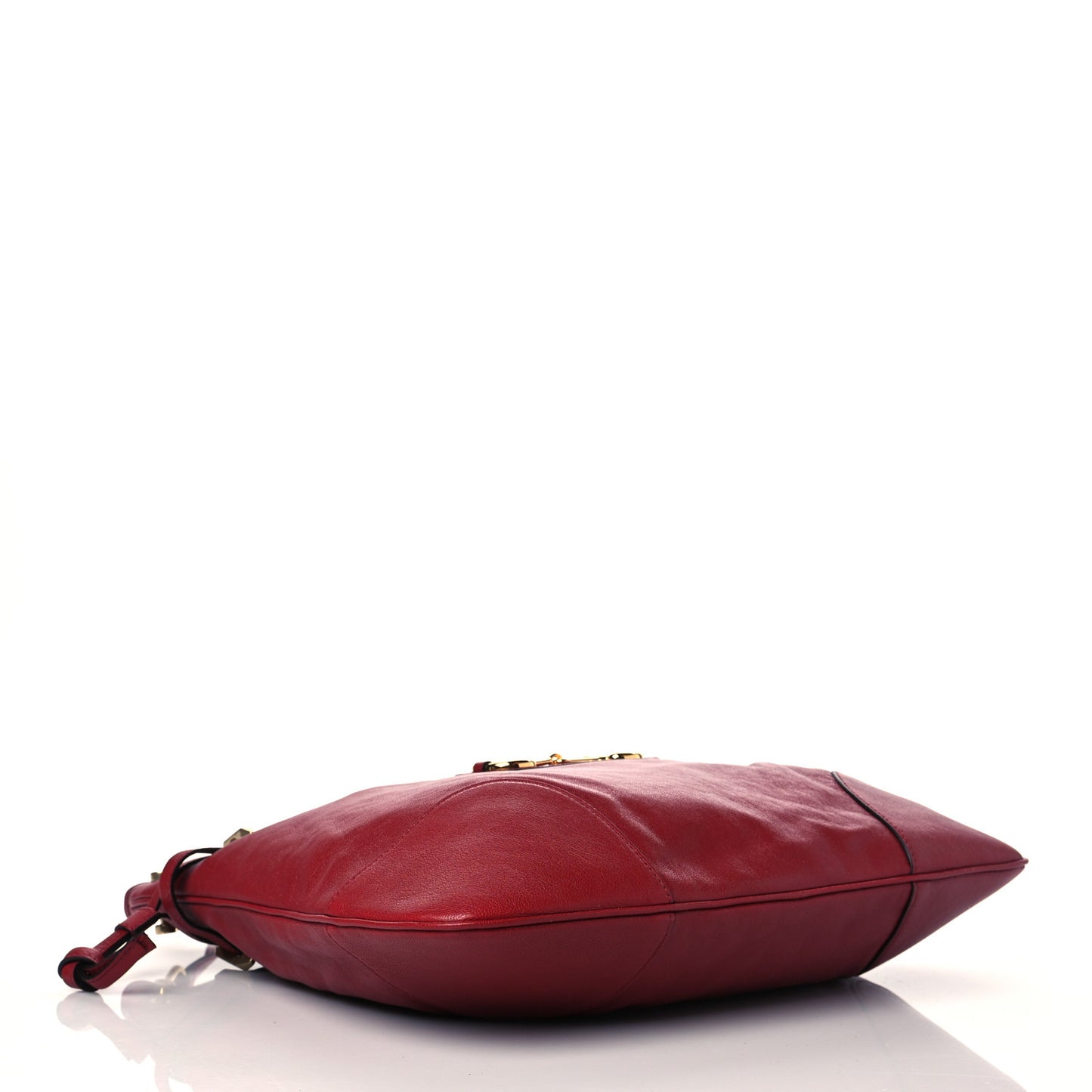 Sakai Be Green Calfskin Horsebit 1955 Cinch Top Messenger Bag New Cherry Red