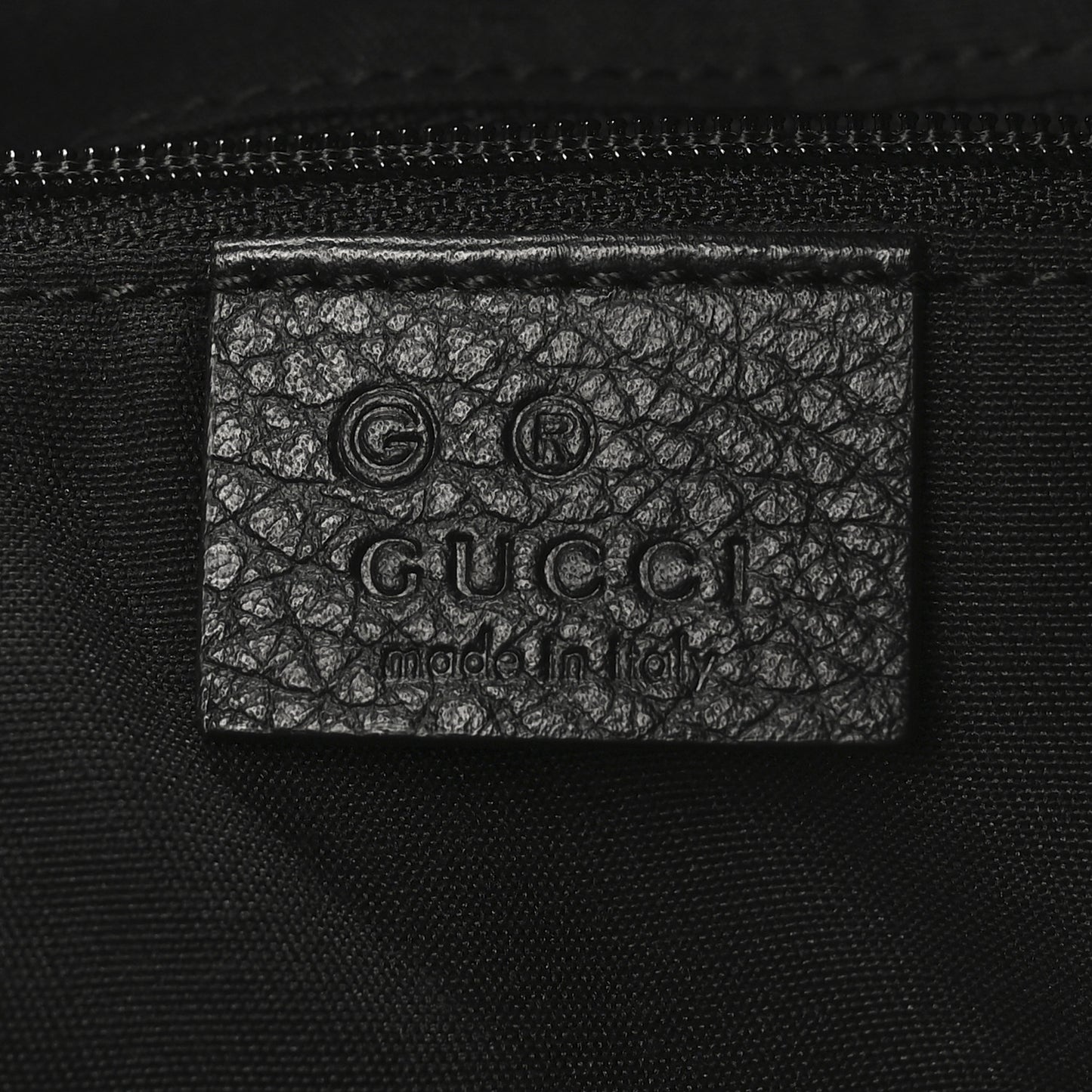 Nylon Monogram Medium GG Charm Dome Satchel Black