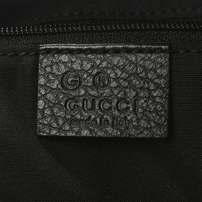 Gucci Nylon Monogram Medium GG Charm Dome Satchel Black 6 of 10