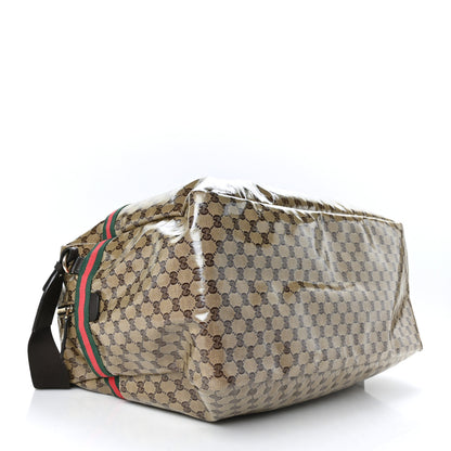 Gucci Crystal Monogram Web Large Carry On Duffle Bag Brown 4 of 13