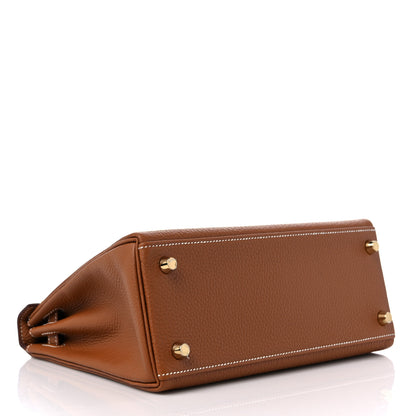 Hermes Togo Kelly Retourne 25 Gold 5 of 11