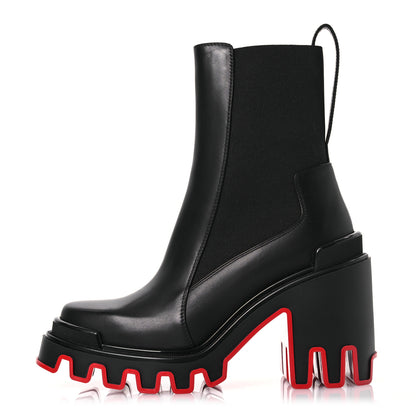 Christian Louboutin Calfskin Marchacroche Dune 95 Boots 38.5 Black 1 of 9