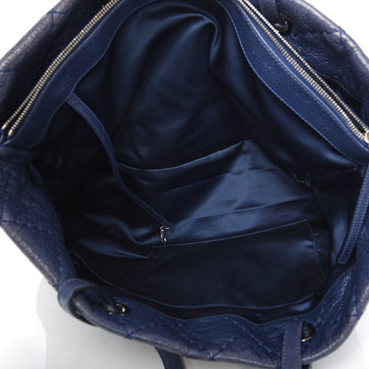 Chanel Glazed Calfskin Large On The Road Tote Dark Blue 6 of 12