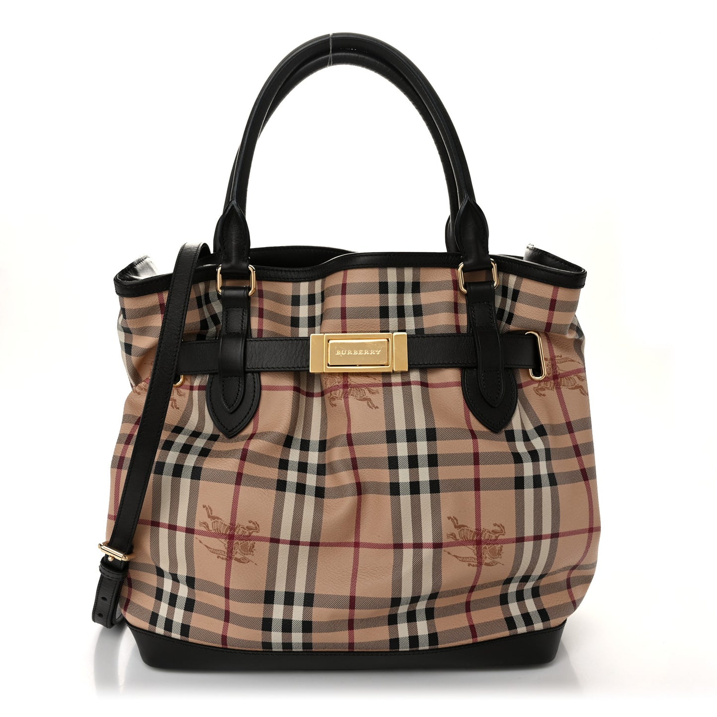 Haymarket Check Medium Golderton Tote Chocolate