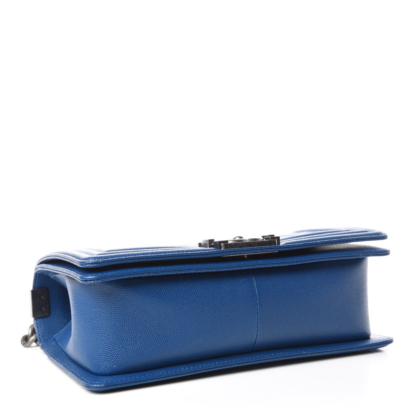 Caviar Quilted Medium Boy Flap Blue