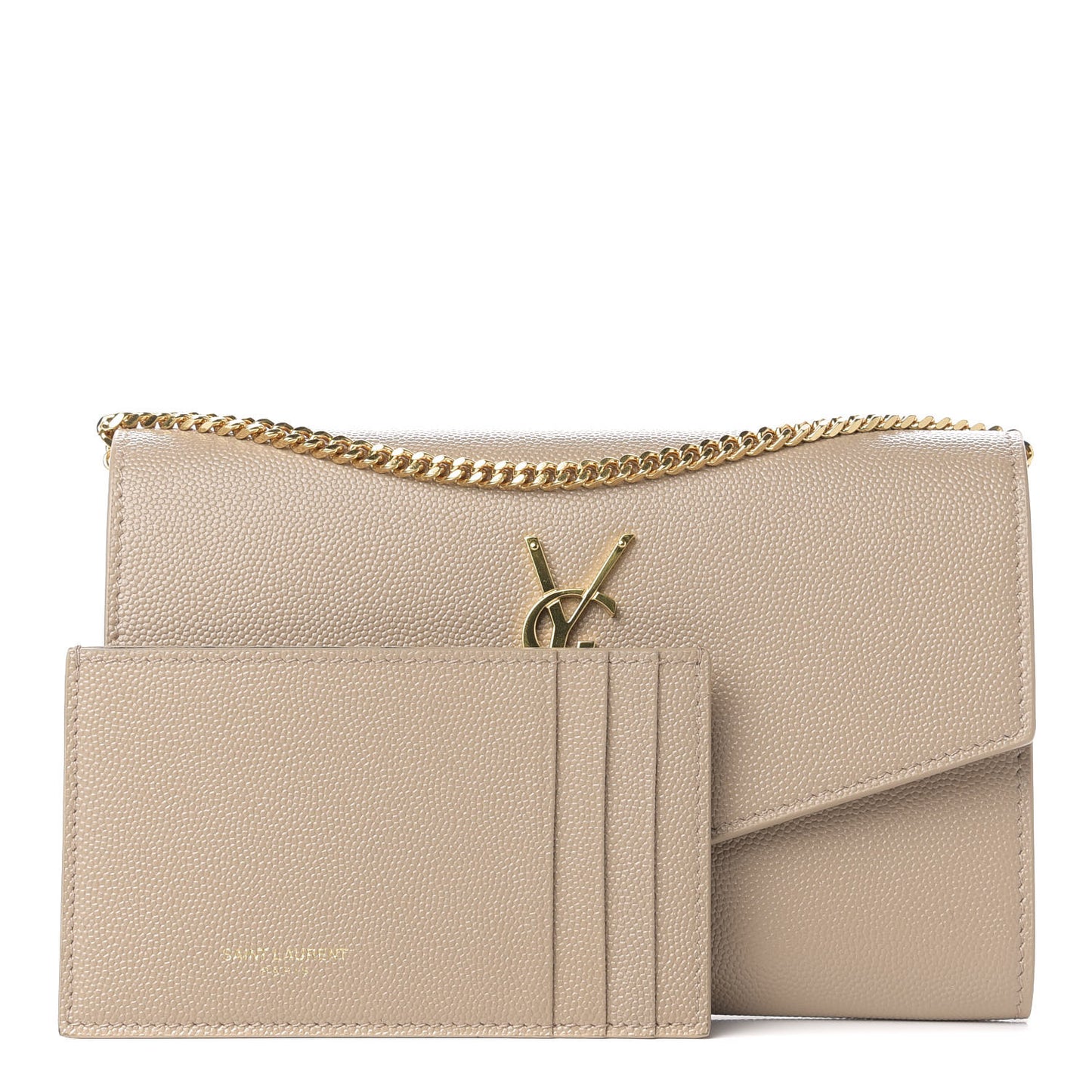 Grain De Poudre Monogram Uptown Chain Wallet Dark Latte