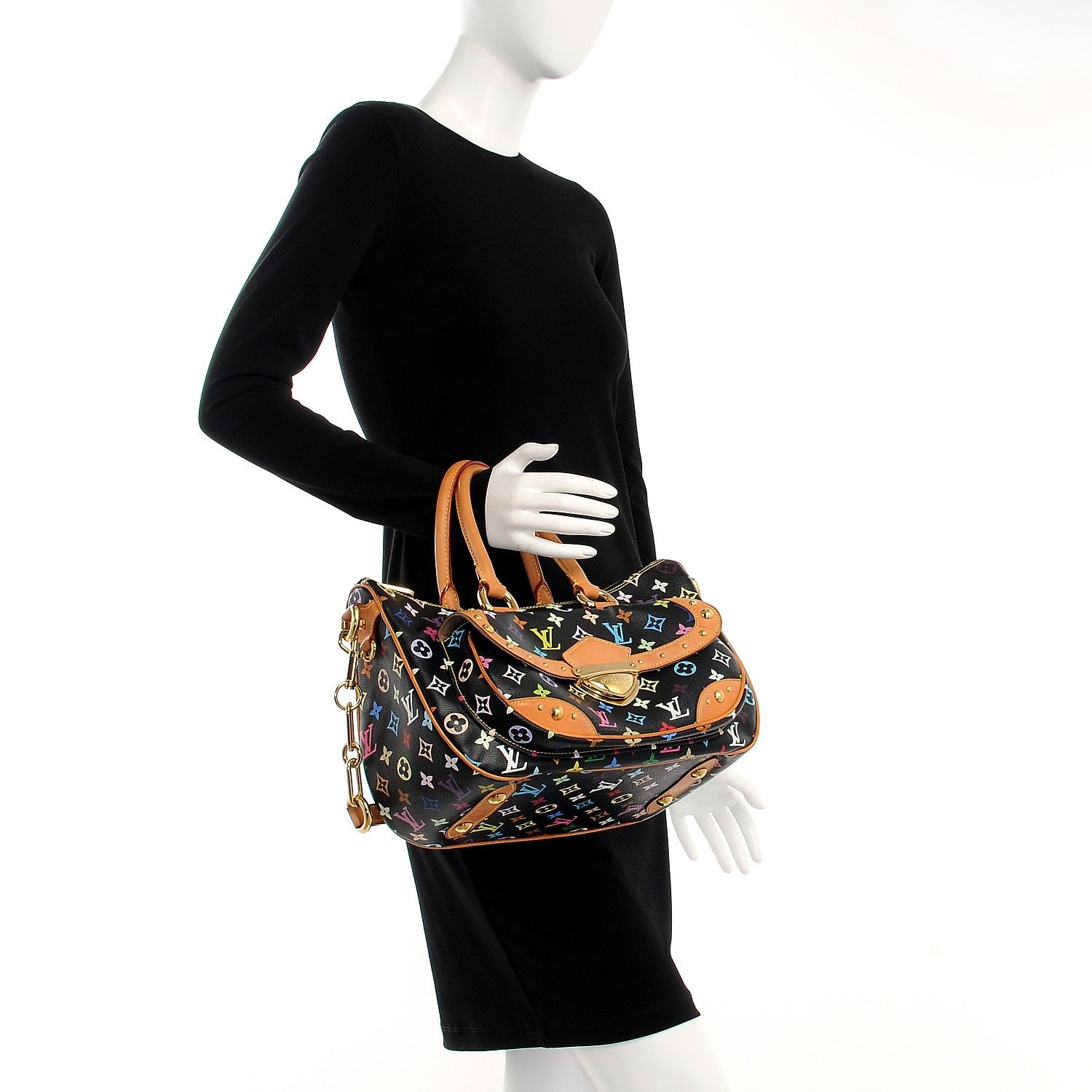 Louis Vuitton Monogram Multicolor Rita Black 3 of 8
