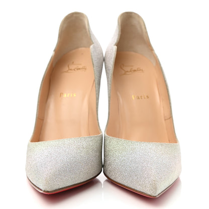 Christian Louboutin Glitter Hot Chick 100 Pumps 42 Silver 2 of 8