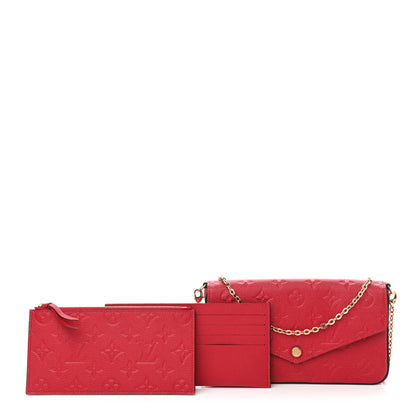 Louis Vuitton Empreinte Pochette Felicie Chain Wallet Scarlet 3 of 12
