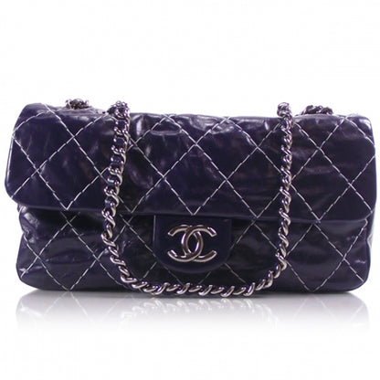 Chanel Washed Leather Stitched Medium Flap 1 of 12