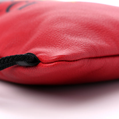 Gucci Calfskin Mens Logo Drawstring Backpack Red 9 of 10