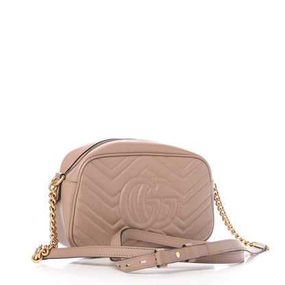 Gucci Calfskin Matelasse Small GG Marmont Chain Shoulder Bag Porcelain Rose 3 of 10