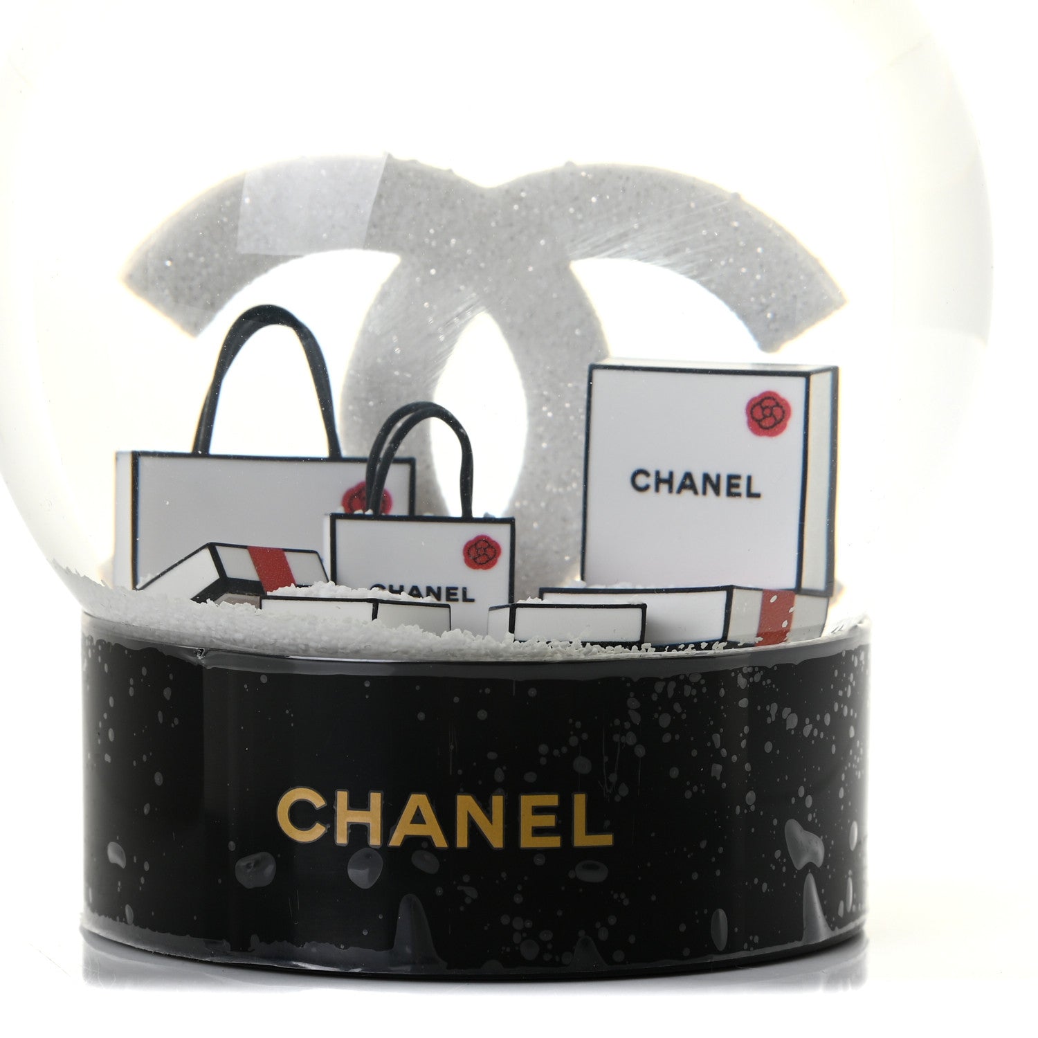 Chanel Glass CC Shopping Bag Snow Globe 1 of 6