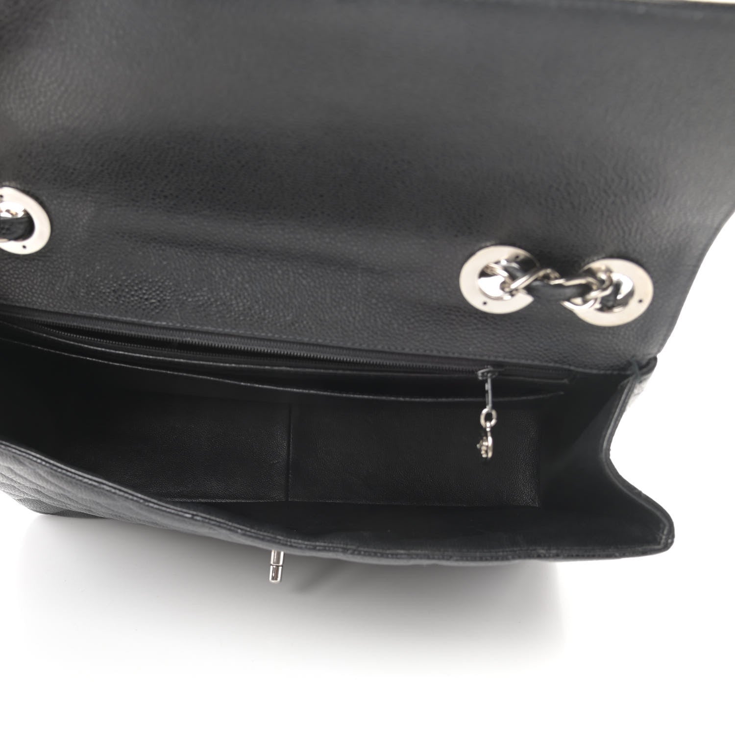 Chanel Caviar Quilted Jumbo Single Flap Black 5 of 14