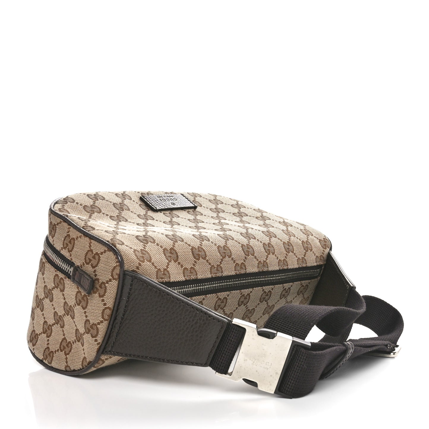 Monogram Dollar Calfskin Waist Pouch Beige Ebony Testa di Moro Marrone Scuro