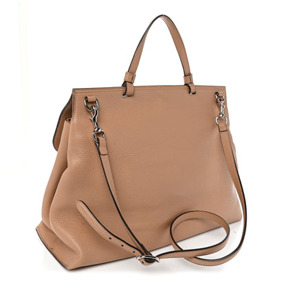 Gucci Cellarius Calfskin Large Bamboo Daily Top Handle Bag Camelia 3 of 10