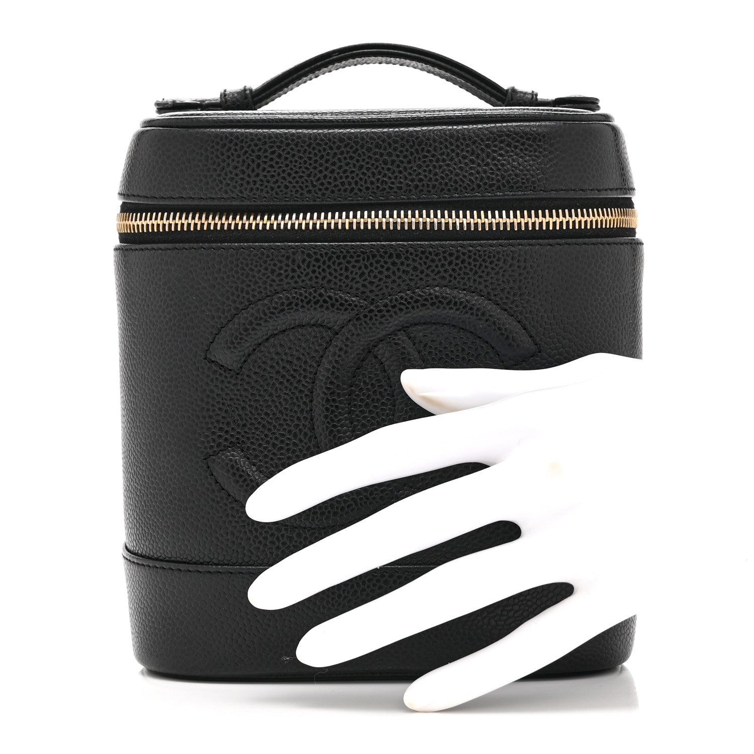 Chanel Caviar Vanity Cosmetic Case Black 2 of 11