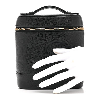 Chanel Caviar Vanity Cosmetic Case Black 2 of 11