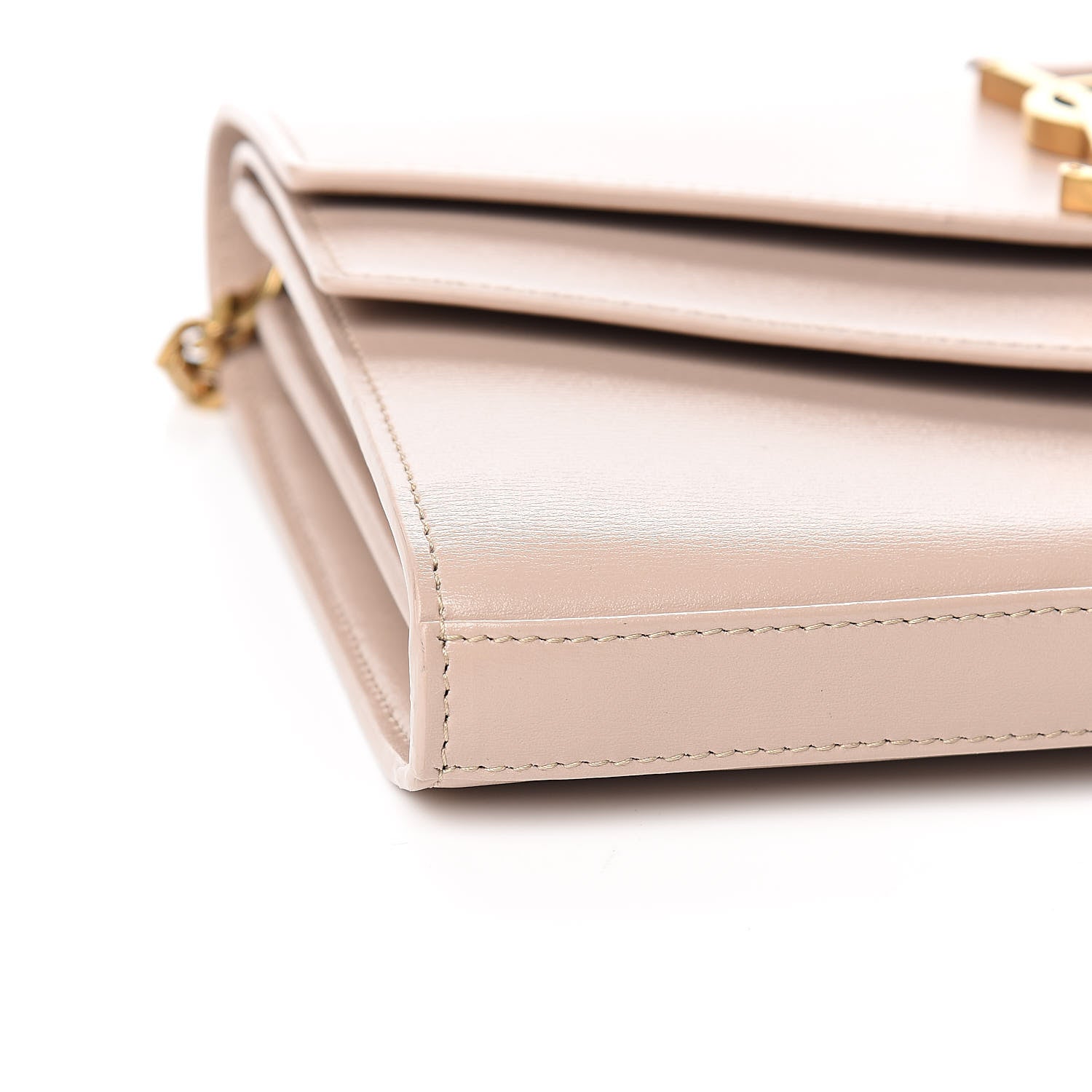 Saint Laurent Smooth Calfskin Monogram Sulpice Chain Wallet Light Natural 7 of 10