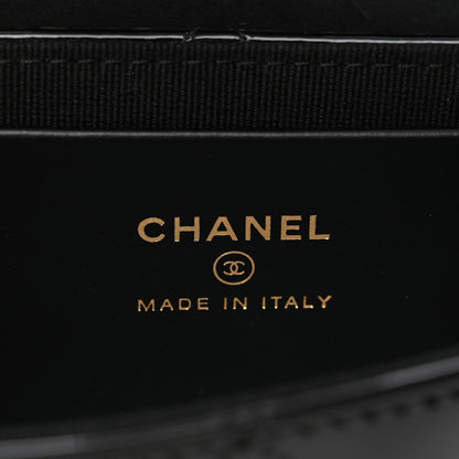 Chanel Patent Calfskin Quilted Mini Clutch Black 6 of 13