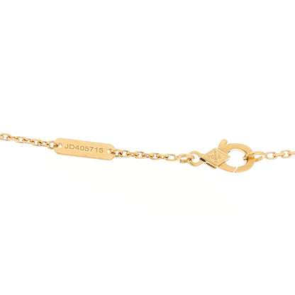 Van Cleef & Arpels 18K Yellow Gold Guilloche Vintage Alhambra Pendant Necklace 5 of 5