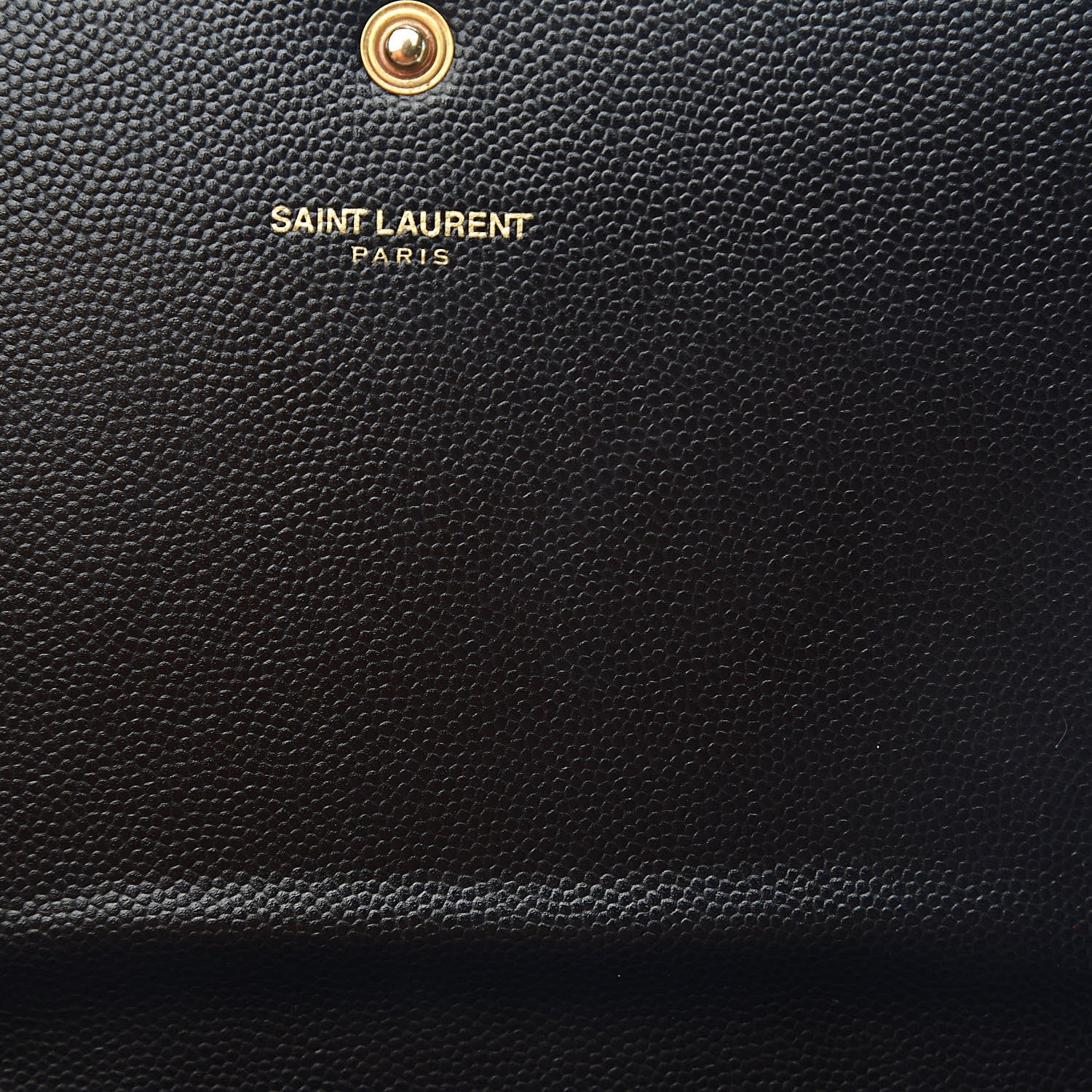 Saint Laurent Grain De Poudre Monogram Chain Wallet Black 8 of 12