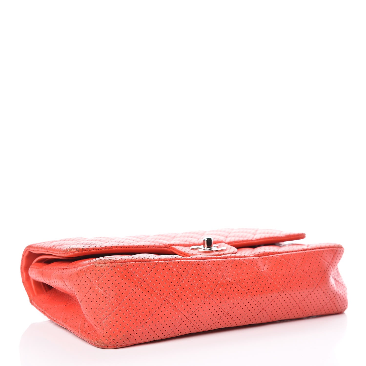 Chanel Lambskin Perforated Medium Double Flap Red 4 of 14