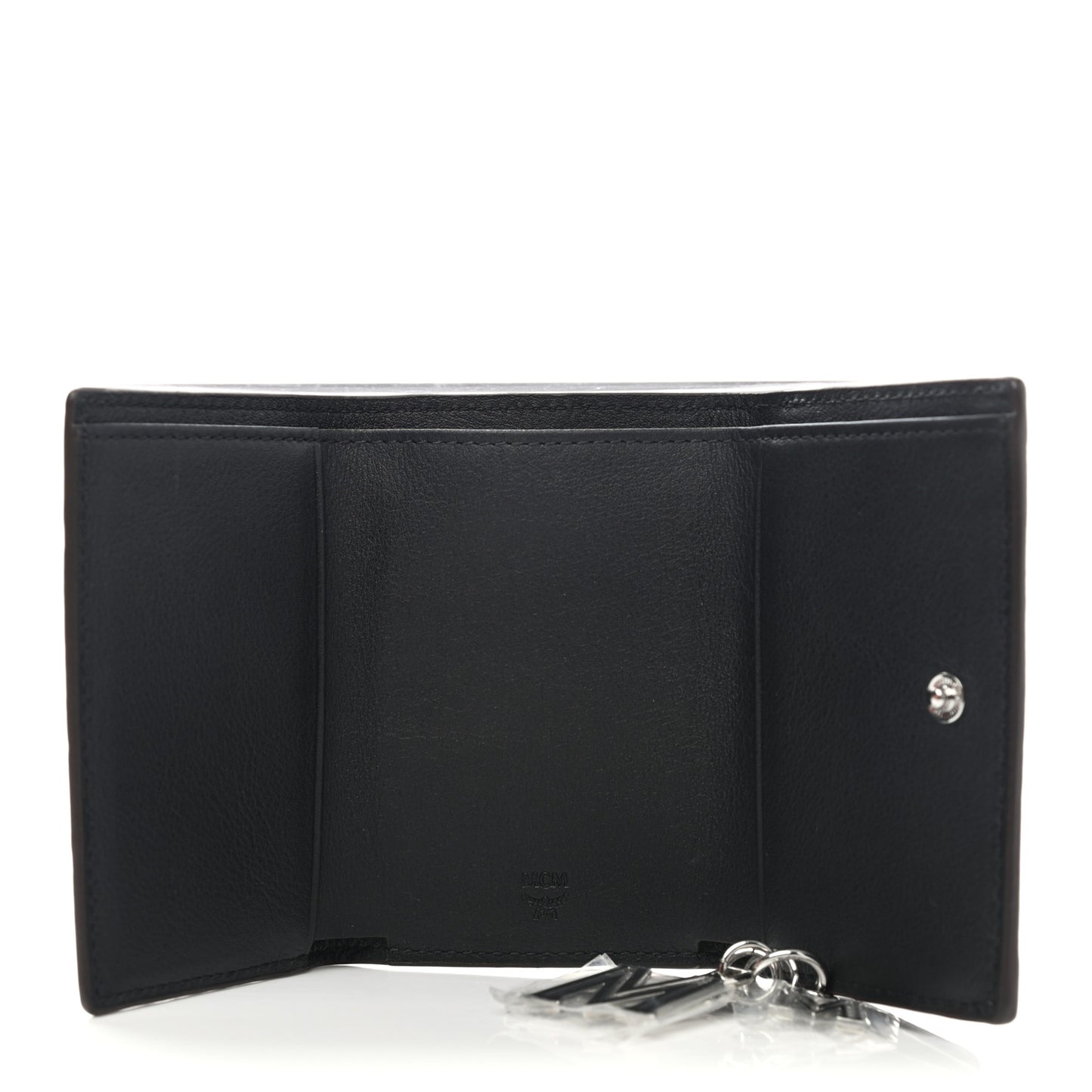 Calfskin Ottomar Monogram Tri-Fold Wallet Black