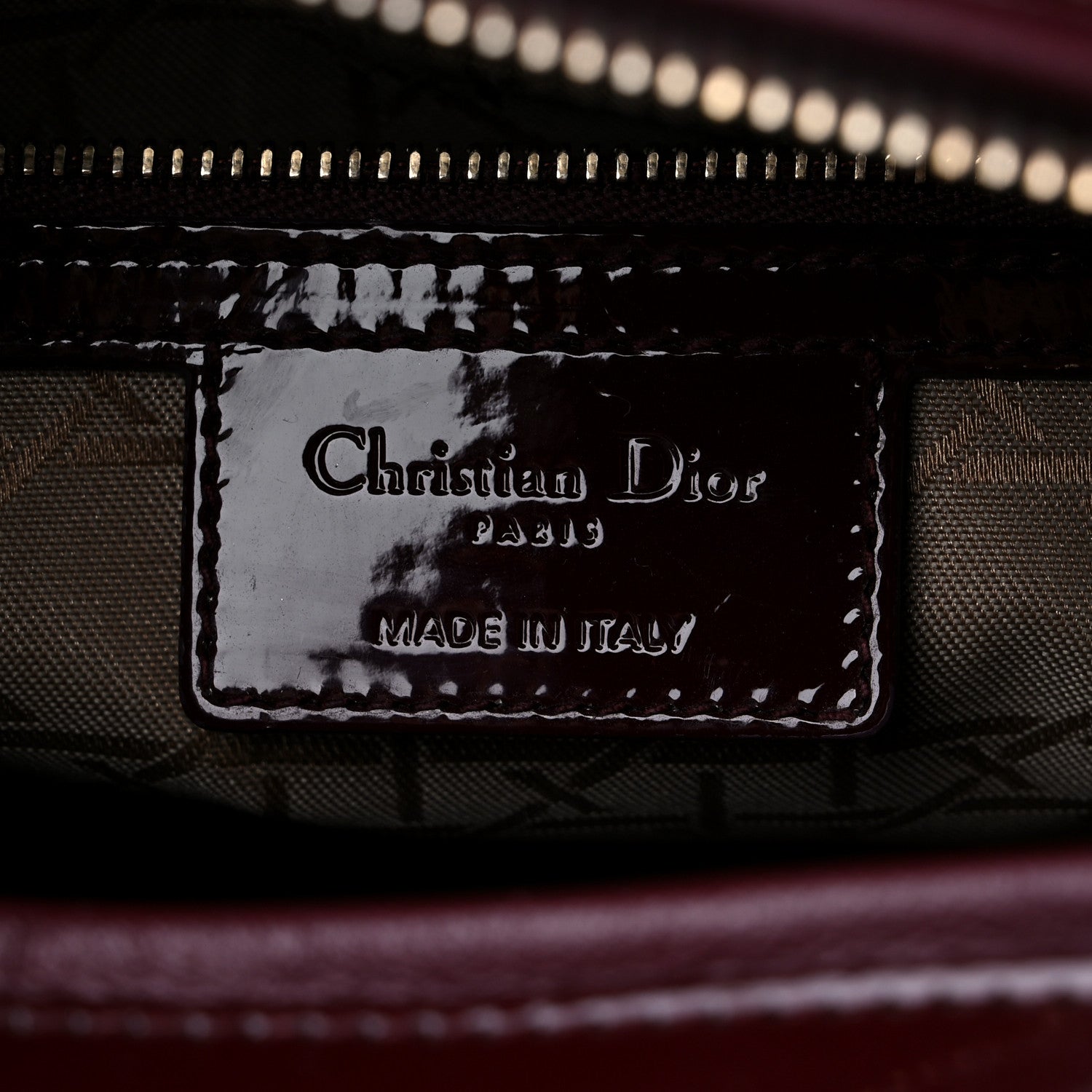 Christian Dior Patent Cannage Large Lady Dior Burgundy 5 of 12
