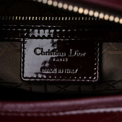 Christian Dior Patent Cannage Large Lady Dior Burgundy 5 of 12