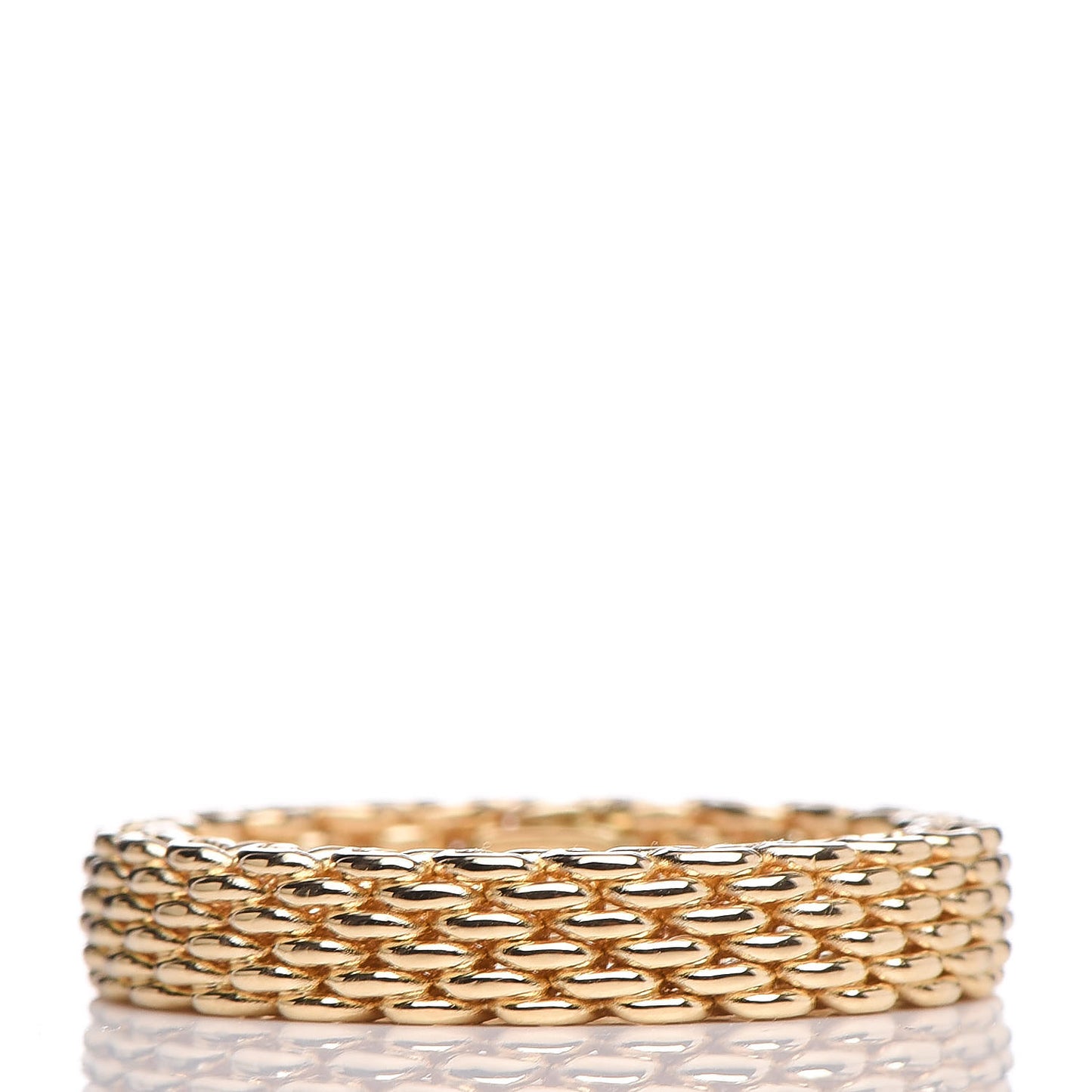 18K Yellow Gold Narrow Somerset Mesh Ring 49 4.75