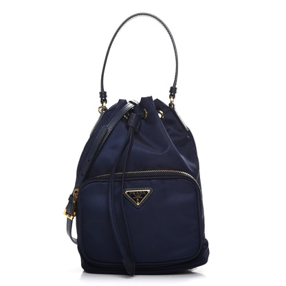Prada Re-Nylon Saffiano Mini Bucket Crossbody Bag Baltico 1 of 7