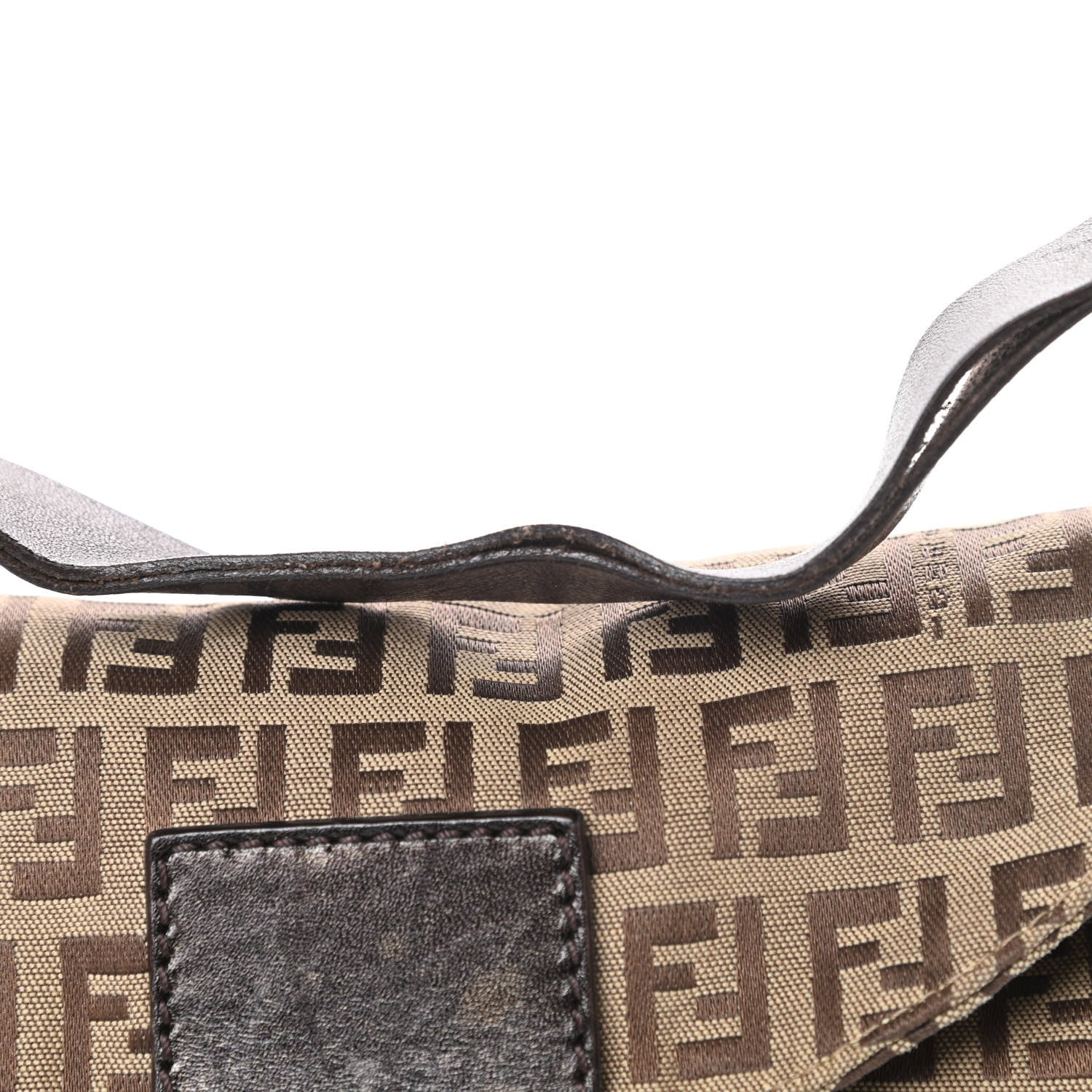 Fendi Zucchino Baguette Mogano Panna Brown 12 of 15