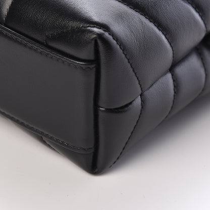 Saint Laurent Calfskin Y Quilted Monogram Toy Loulou Crossbody Bag Black 10 of 11