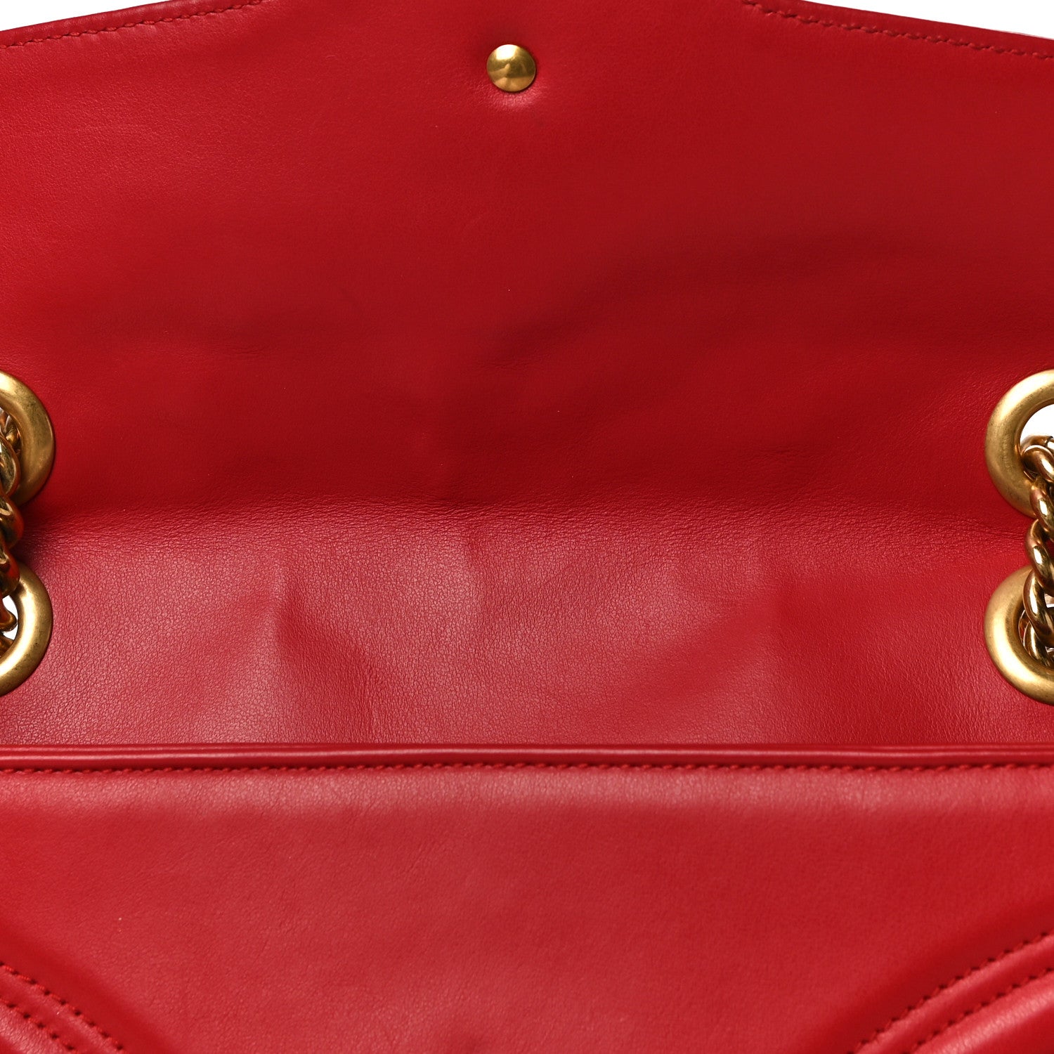 Gucci Calfskin Matelasse Small GG Marmont Shoulder Bag Hibiscus Red 15 of 16