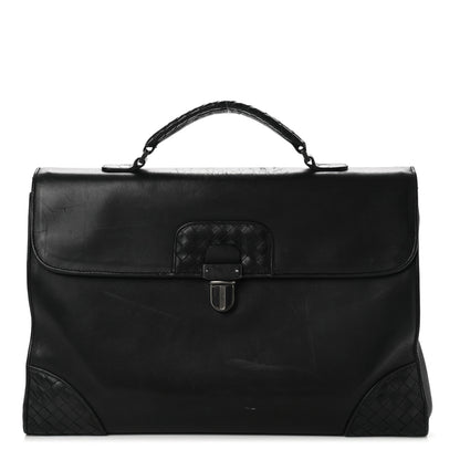 Bottega Veneta Nappa Intrecciato Briefcase Black 1 of 12