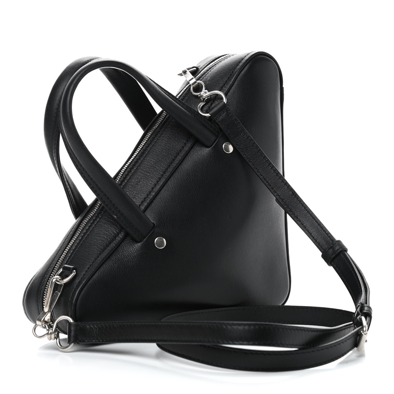 Balenciaga Calfskin XS Triangle Duffle Black 3 of 9
