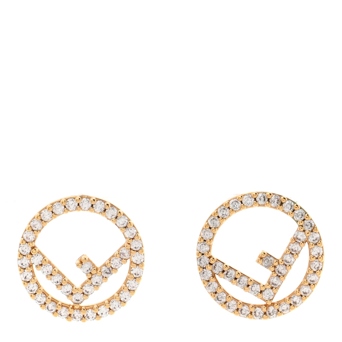 Metal Crystal F is Fendi Earrings Gold