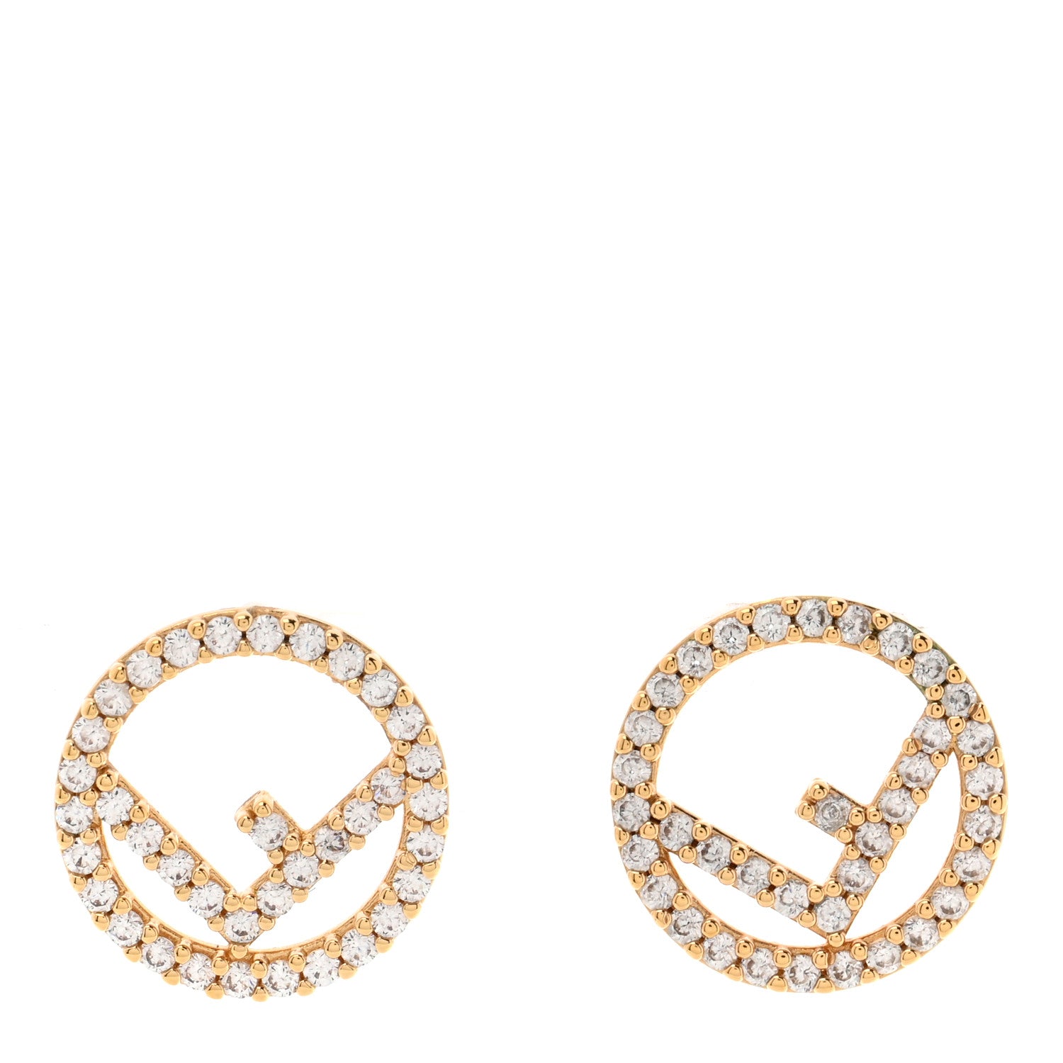 Fendi Metal Crystal F is Fendi Earrings Gold 1 of 5