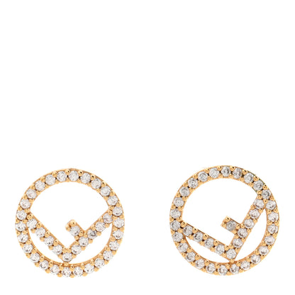 Fendi Metal Crystal F is Fendi Earrings Gold 1 of 5