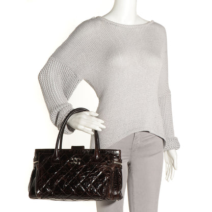 Chanel Glazed Calfskin Small New Portobello Dark Brown 2 of 7